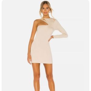 NWT Donna Mizani Splice One Shoulder Dress